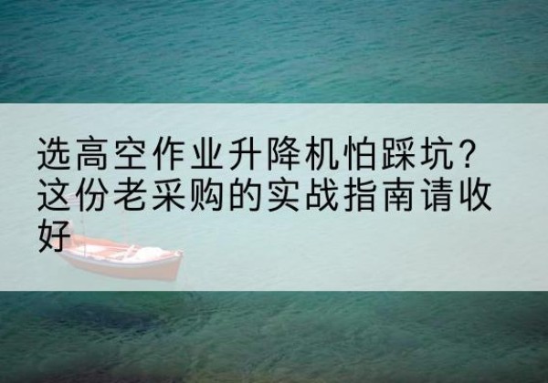 通榆高空作业升降机厂家推荐-选高空作业升降机怕踩坑？这份老采购的实战指南请收好